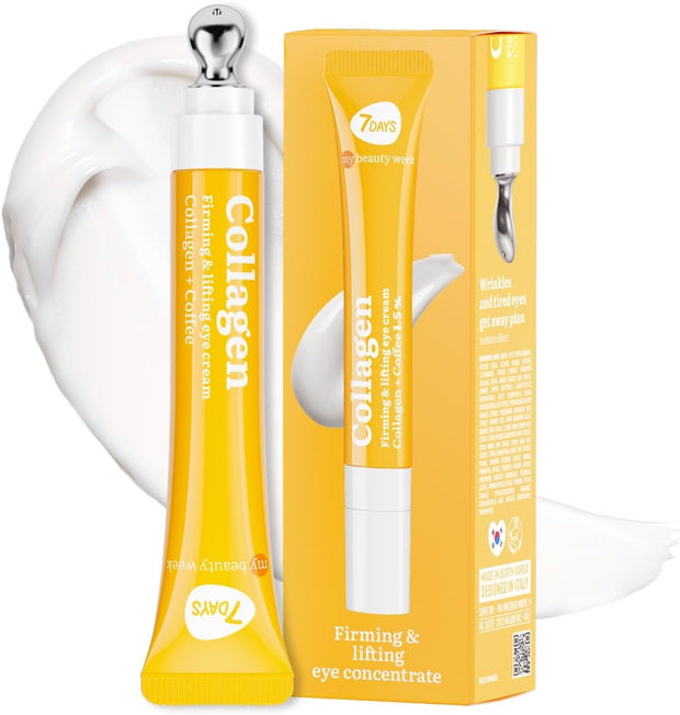 7Days Eye Cream with Hyaluronic Acid - Korean Skincare - Eye Cream for Dark Circles and Puffy Eyes - anti Aging Eye Bags Remover - anti Wrinkles Eye Gel with Cooling Massager