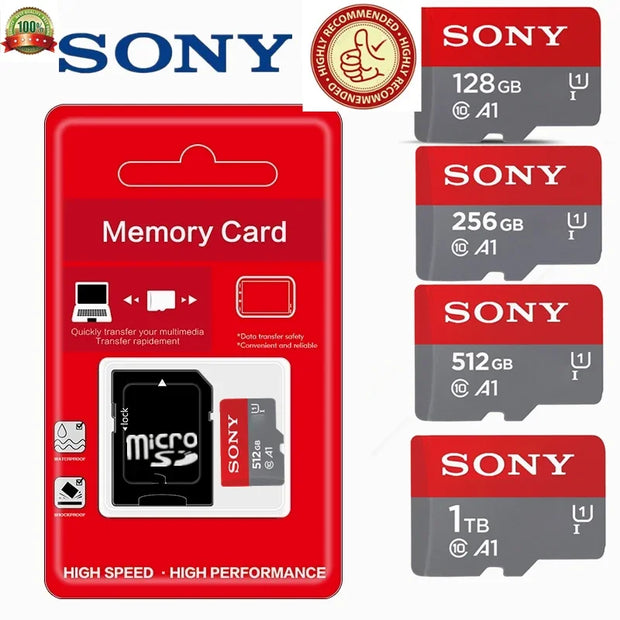 TOP SONY Ultra Micro SD 128/256/512GB 1TB Micro SD Card SD/TF Flash Card Memory Card 32 64 128 Gb Microsd Dropshipping for Phone