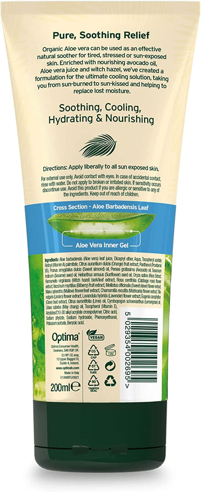 Aloe Pura, Organic Aloe Vera Aftersun Lotion, Natural, Vegan, Cruelty Free, Paraben & SLS Free, Soothing, 200Ml (Pack of 2)