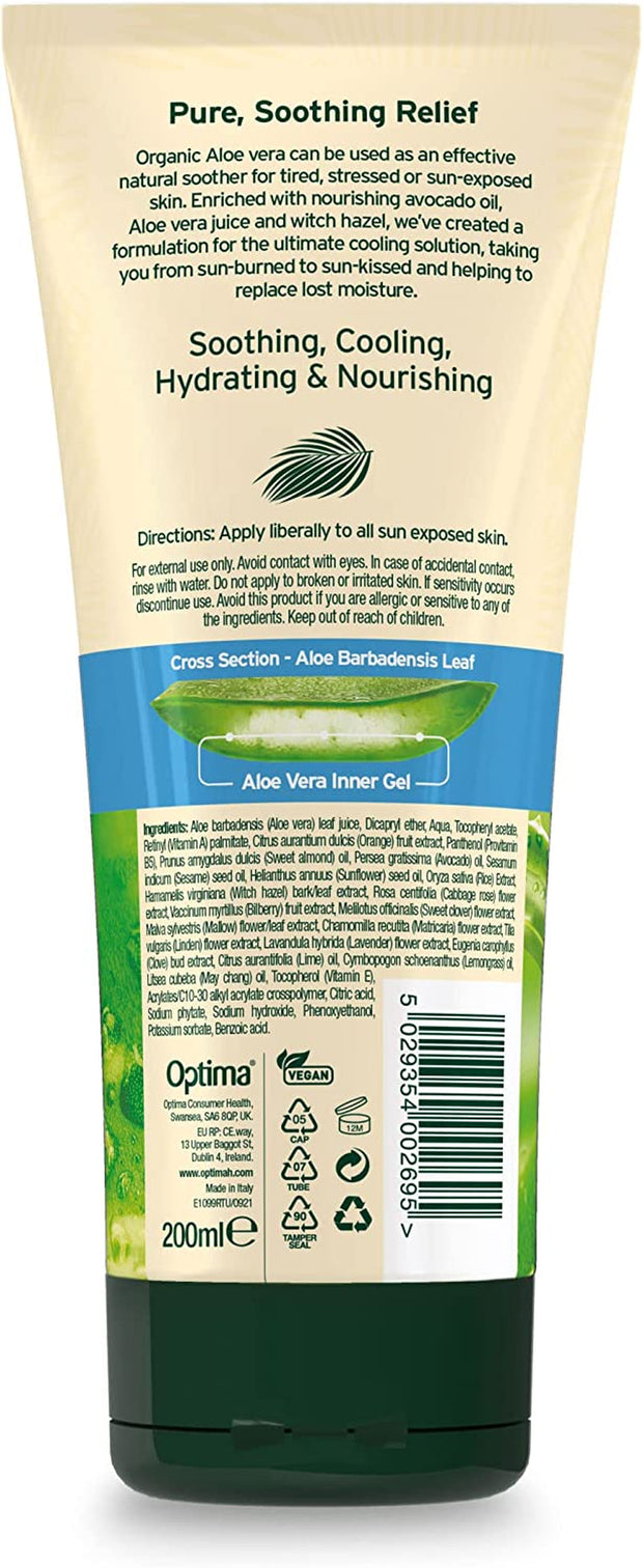 Aloe Pura, Organic Aloe Vera Aftersun Lotion, Natural, Vegan, Cruelty Free, Paraben & SLS Free, Soothing, 200Ml (Pack of 2)