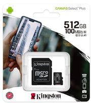 Kingston Micro SD Card 32GB 64GB 128GB 256 Class 10 SDXC Phone Memory & Adapter