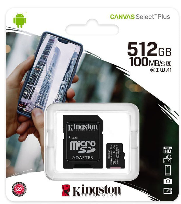 Kingston Micro SD Card 32GB 64GB 128GB 256 Class 10 SDXC Phone Memory & Adapter