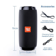 TG117 Portable Bluetooth Speaker Outdoor Wireless Woofer Free Call /FM/TF Card/Usb Flash Drive Connect Mobile Phone/Tablet/Tv