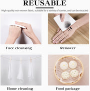 2Pack Disposable Towel Cotton Tissues Makeup Facial Pads for Removing Face Eye Makeup and Nail Polish Plain Weave