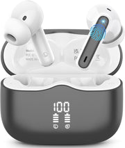 Wireless Earbuds, Bluetooth 5.3 Headphones in Ear with Hifi Stereo Deep Bass, 4 ENC Noise Cancelling Mic Wireless Earphones 40H Playtime, Bluetooth Earbuds Dual LED Display, IP7 Waterproof, USB-C
