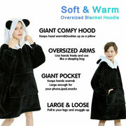 Hooded Snuggle Blanket Super Soft Oodie Winter Warm Wearable Hoodie Robe Comfort
