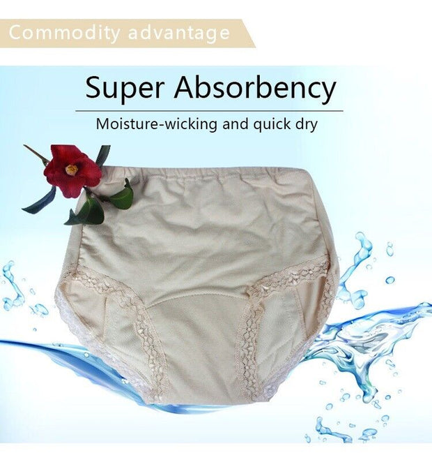 Women Ladies Cotton INCONTINENCE Pants WASHABLE with PAD Briefs Knickers UK