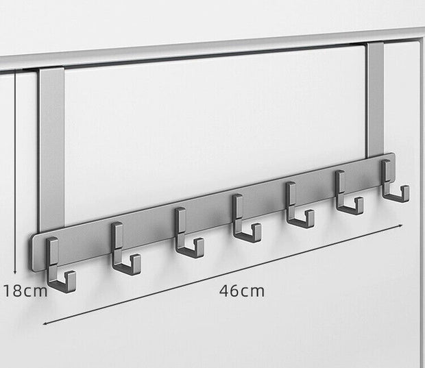 Over the Door 8 Hooks Bathroom Organizer Rack Clothes Coat Hat Towel Hanger