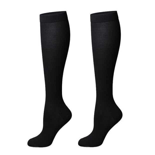1/2Pair Knee High 20-30Mmhg Compression Graduated Support Socks Men'S Women'S