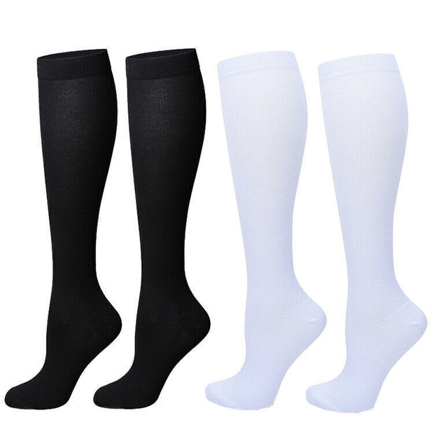 1/2Pair Knee High 20-30Mmhg Compression Graduated Support Socks Men'S Women'S