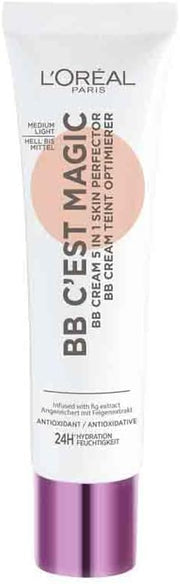 L'Oréal Paris CC Cream, C'Est Magic CC Cream Natural Makeup for Face, Anti-Redness Formula with Vitamin E and Vitamin B5, Lightweight Skin Perfector for Glowing Skin