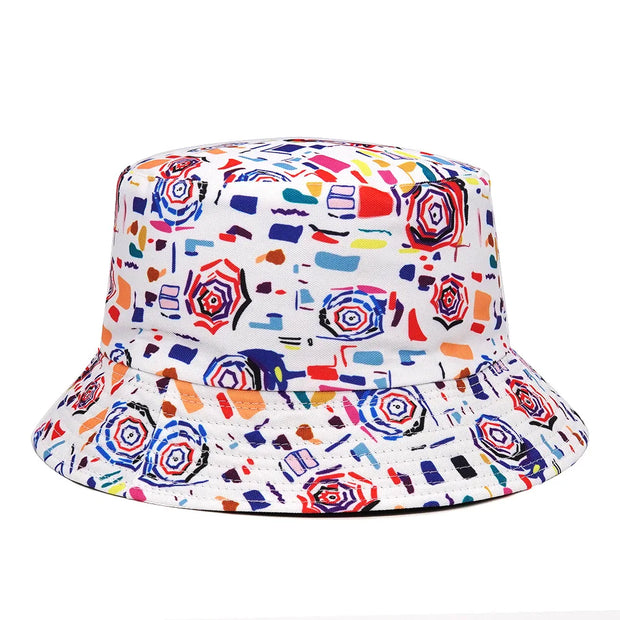 2024 Fashion Summer Paisley Print Fisherman Hat Reversible Harajuku Bucket Hats for Women Men Street Hip Hop Cap Fishing Hat