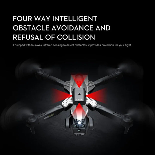 K10 MAX Drone HD 4K Three Cameras Aerial Photography UAV Obstacle Avoidance Optical Flow Positioning Aircraf Toys Christmas Gift