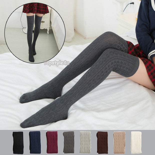 Casual Thigh High Socks over Knee Warm Stockings Long Knee for Girl and Women UK