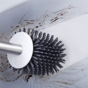 Soft Silicone Toilet Brush with Toilet Brush Holder Cleaning Tool Brush Set
