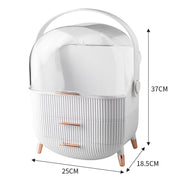 Xlarge Cosmetic Skincare Organiser Tabletop Make-Up Storage Case 2 Drawers Box