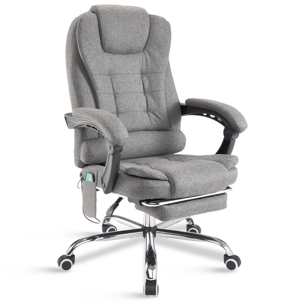 Massage Office Chair Gaming Computer Desk Swivel Recliner Chair Leather Footrest