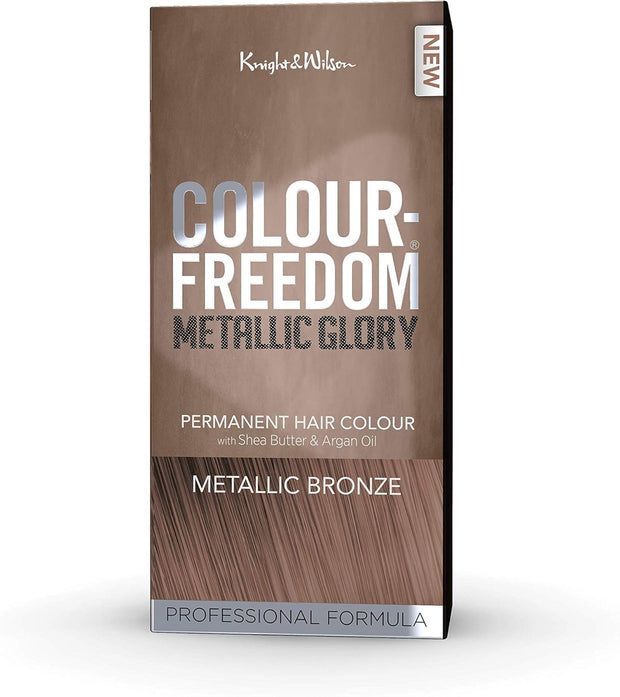 Colour Freedom Metallic Permanent Silver Violet Conditioning Hair Dye. Infused with Shea Butter and Argan Oil for Ultra Glossy Conditioned Hair. 100% Grey Coverage. by Knight & Wilson.