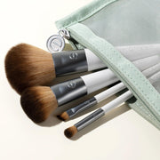 On-The-Go Makeup Brush Kit, Travel-Friendly Brush Set, Mini-Size Makeup Tools for Powders, Blush, Bronzer, & Eyeshadows, Eco-Friendly, Synthetic Bristles, Cruelty-Free & Vegan, 5 Piece Set