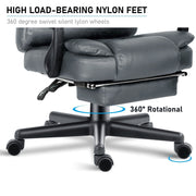 Massage Office Chair Gaming Computer Desk Swivel Recliner Chair Leather Footrest