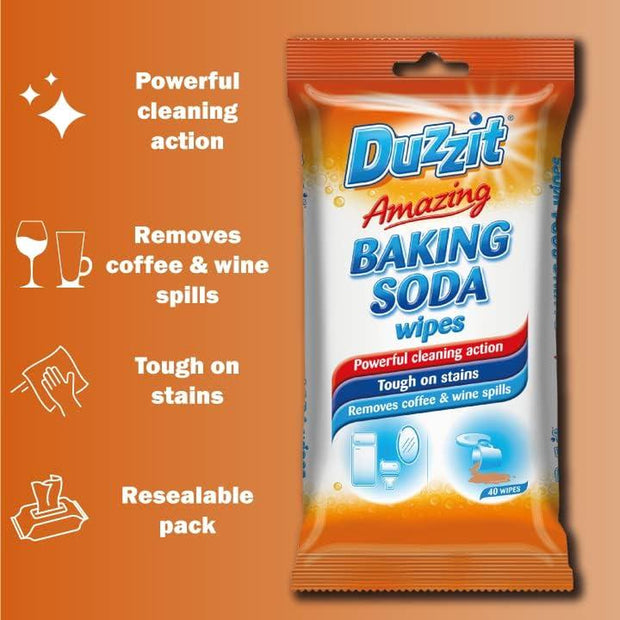 Duzzit Amazing Baking Soda Cleaner Wipes Sheets Multi-Purpose Household