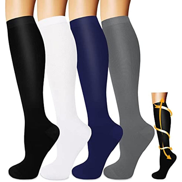 1/2Pair Knee High 20-30Mmhg Compression Graduated Support Socks Men'S Women'S