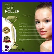 Jade Face Massage Roller Beauty Tool Facial Eye Neck Body anti Ageing Therapy