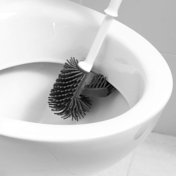 Beldray Toilet Brush & Holder Antibac Silicone Non-Scratch Bristles Easy Grip