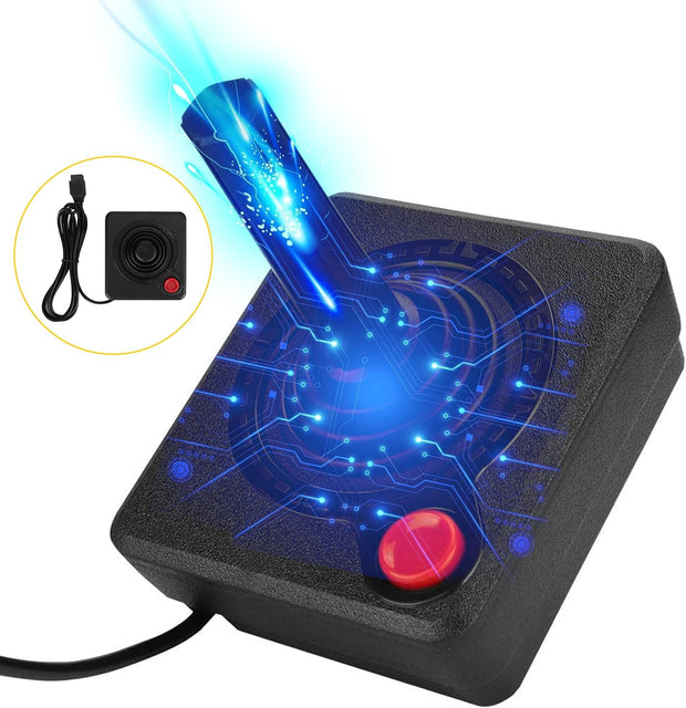 Segrehy Retro Classic 3D Joystick Controller with 3D Analog Stick, Wear-Resistant Game Controller for Atari 7800, Classic Replacement Joystick for 2600 Console