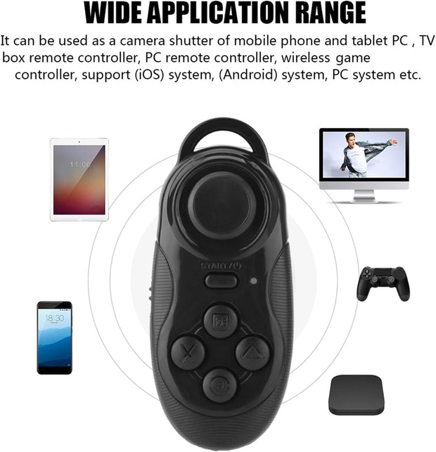 Ejoyous Bluetooth Remote Gamepad, Game Controller Joystick Selfie Timer Remote Controller, Mini Wireless Bluetooth Remote Gamepad, Pocket Selfie Remote Shutter Mouse for Ios/Android/Pc/Tv Box