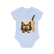 Baby Organic Short Sleeve Bodysuit - Cat loaf