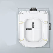 Luxury Square Toilet Seat Heavy Duty White Soft Close Top Quick Release Hinges