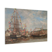 Festival in the Harbor of Honfleur, 1858, Eugene Boudin