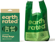 Earth Rated Dog Poo Bags with Handles Value Pack, Easy Tie and Guaranteed Leakproof, Lavender, 600 Handle Bags