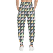 Unisex Athletic Joggers - Pastel triangles