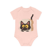 Baby Organic Short Sleeve Bodysuit - Cat loaf