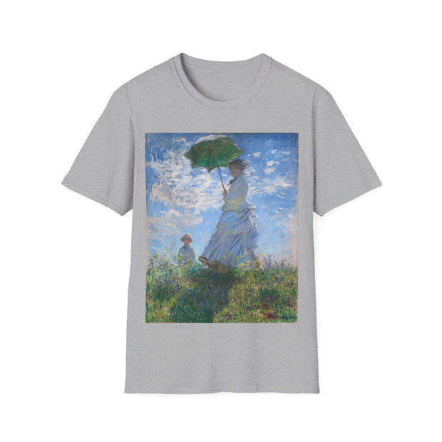 Woman with a Parasol - Madame Monet and Her Son_1875_Claude Monet  soft cotton shirt