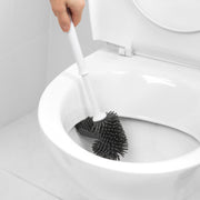 Beldray Toilet Brush & Holder Antibac Silicone Non-Scratch Bristles Easy Grip