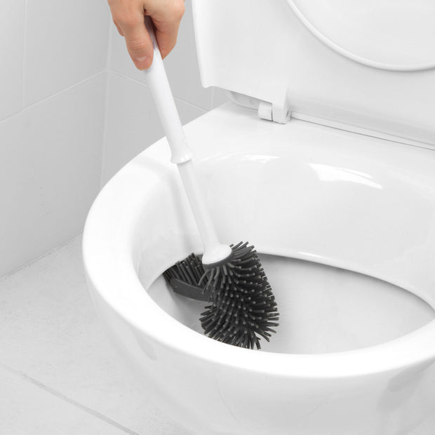 Beldray Toilet Brush & Holder Antibac Silicone Non-Scratch Bristles Easy Grip