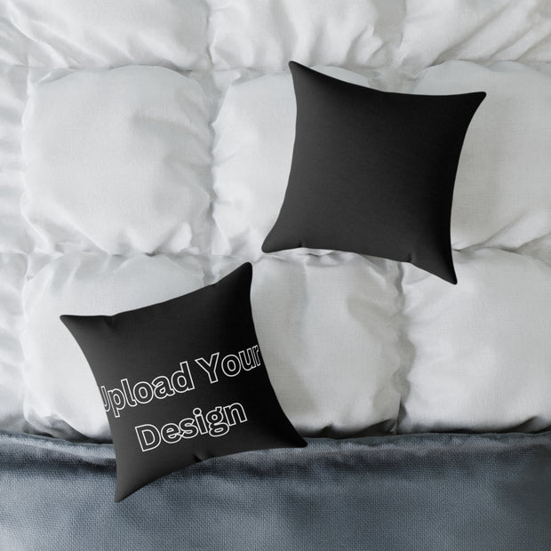 Custom Personalized Square Poly Canvas Pillow