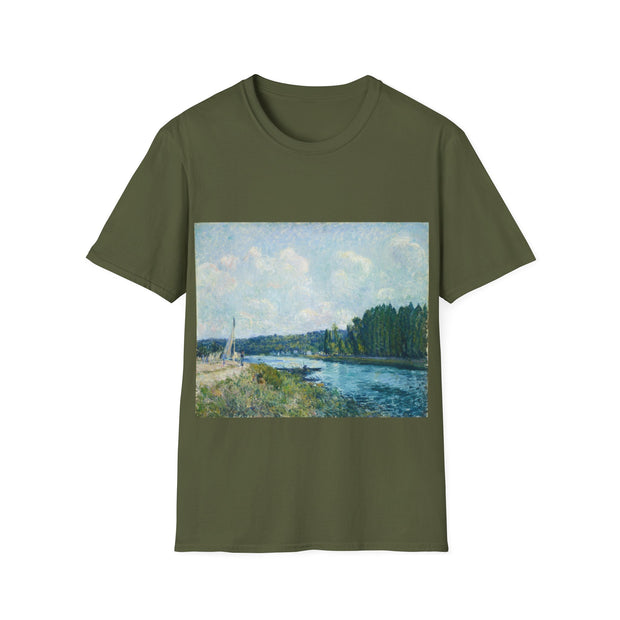 The Banks of the Oise_1877-1878_Alfred Sisley  soft cotton shirt