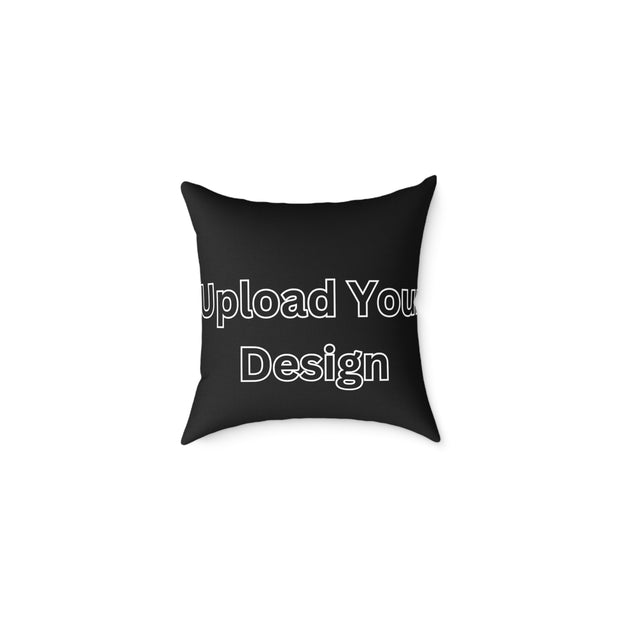 Custom Personalized Square Poly Canvas Pillow