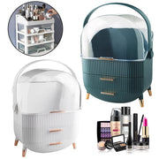 Xlarge Cosmetic Skincare Organiser Tabletop Make-Up Storage Case 2 Drawers Box
