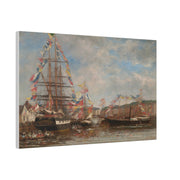 Festival in the Harbor of Honfleur, 1858, Eugene Boudin