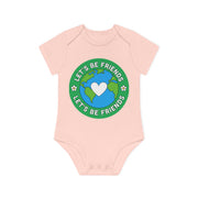 Baby Organic Short Sleeve Bodysuit - Let's be friends