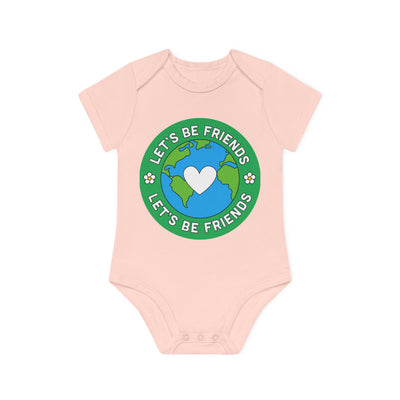 Baby Organic Short Sleeve Bodysuit - Let's be friends