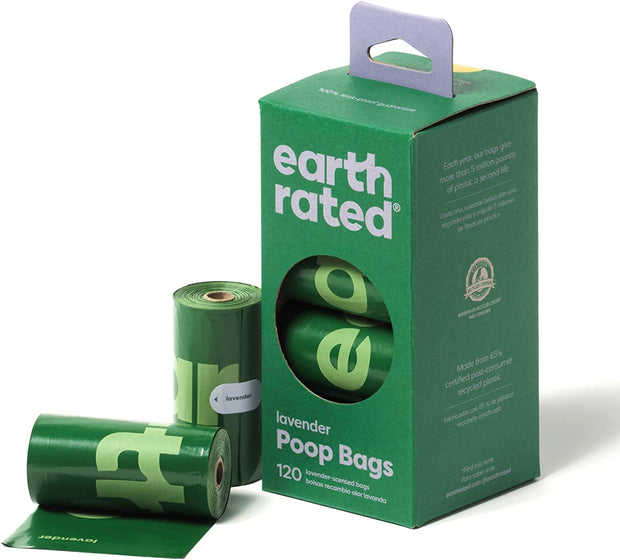 Earth Rated Dog Poo Bags, Guaranteed Leak Proof and Extra Thick Waste Bag Refill Rolls for Dogs, Lavender Scented, 270 Count