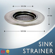 STAINLESS STEEL SINK BATH PLUG HOLE STRAINER DRAINER BASIN HAIR TRAP COVER