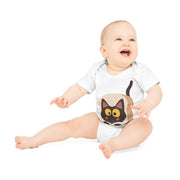 Baby Organic Short Sleeve Bodysuit - Cat loaf