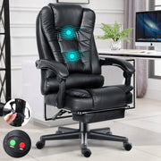 Massage Office Chair Gaming Computer Desk Swivel Recliner Chair Leather Footrest